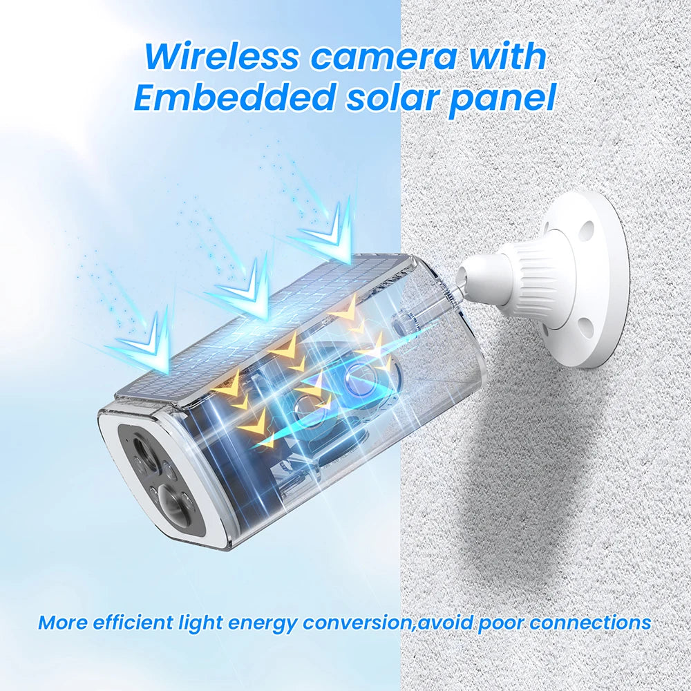 ANRAN 2K Solar Camera System 4 Pack With Wireless WiFi