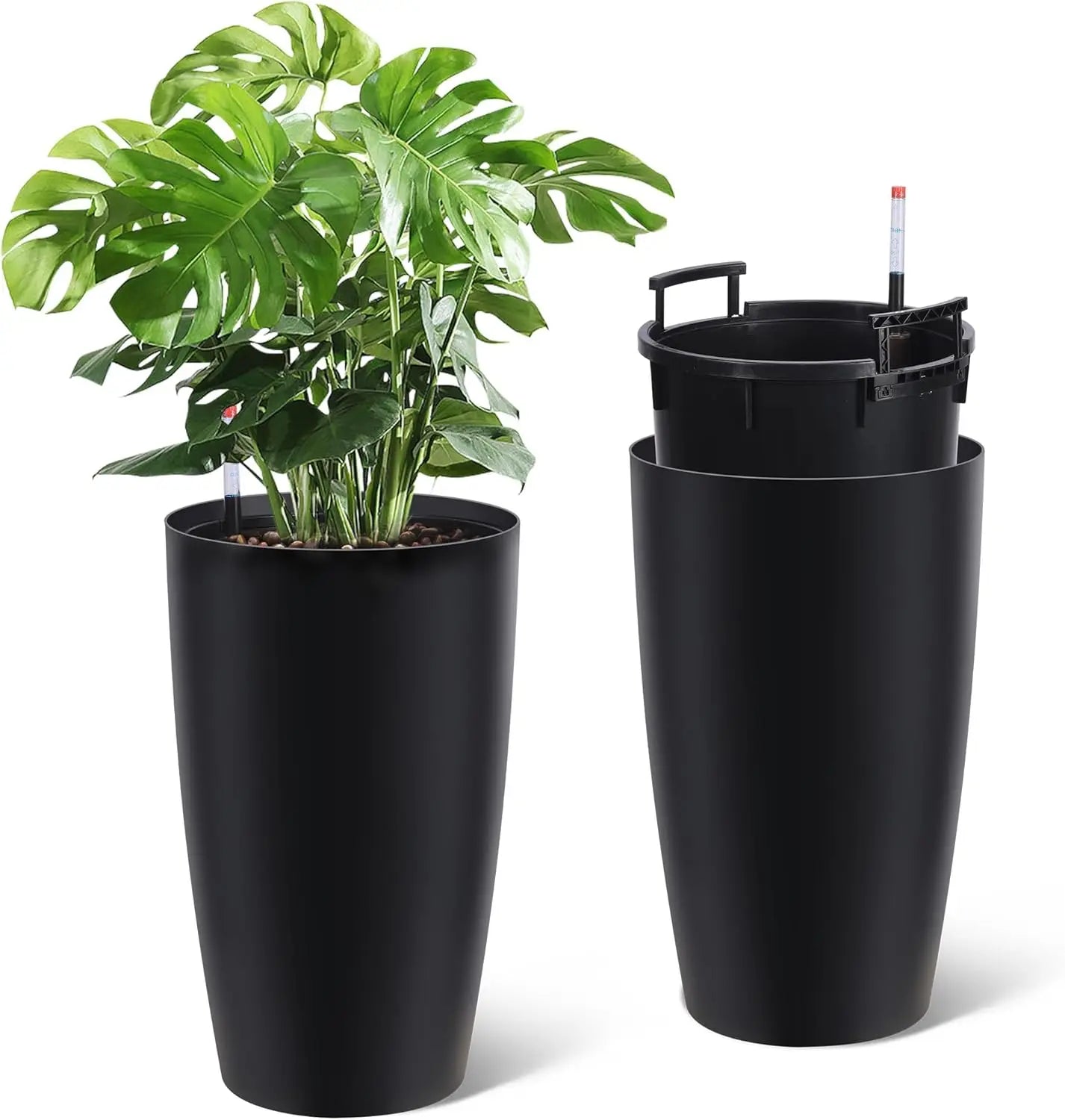 TWISTER.CK Self-Watering Planters With Water Level Gauge For Greenery