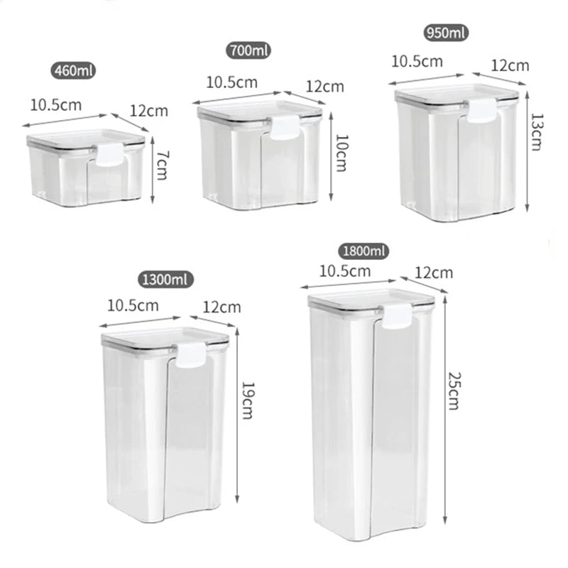Sealed Jars Kitchen Grain Storage Organizer Plastic Moisture Proof Box