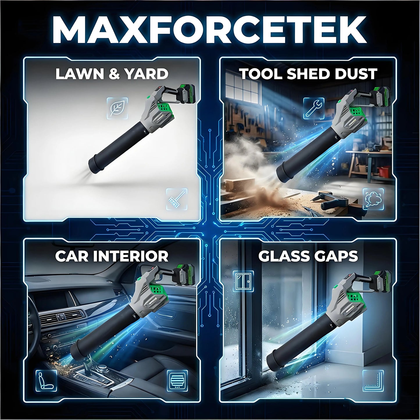 Cordless Leaf Blower 20V Battery Included 3 Speed 650 CFM