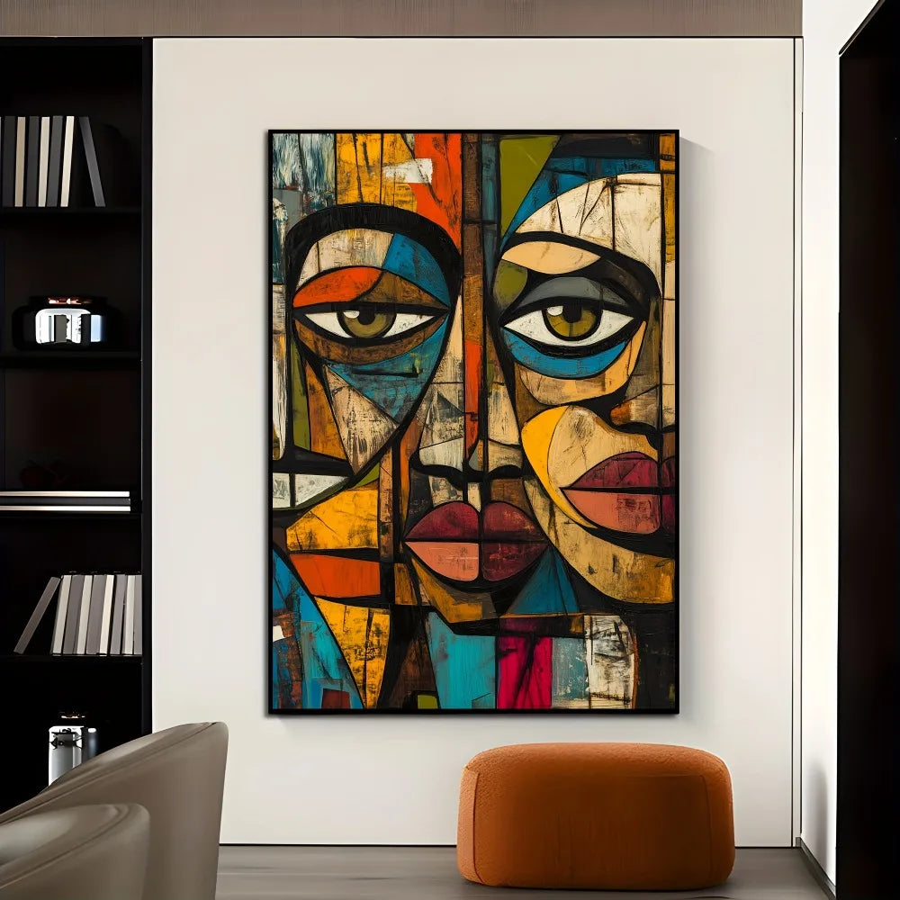 Frameless Modern African Abstract Art Canvas Print For Interiors
