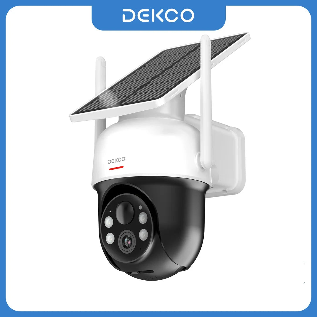 DEKCO 3MP Wireless Solar WiFi Camera With 5000mAh Battery