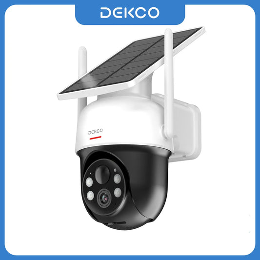DEKCO 3MP Wireless Solar WiFi Camera With 5000mAh Battery