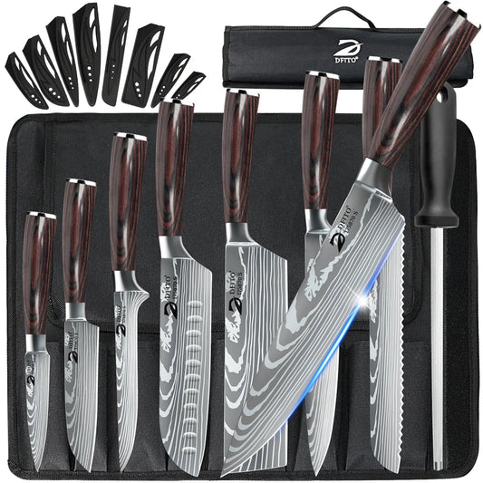 MDHAND Damascus Stainless Steel Kitchen Knife Set For Everyday Use