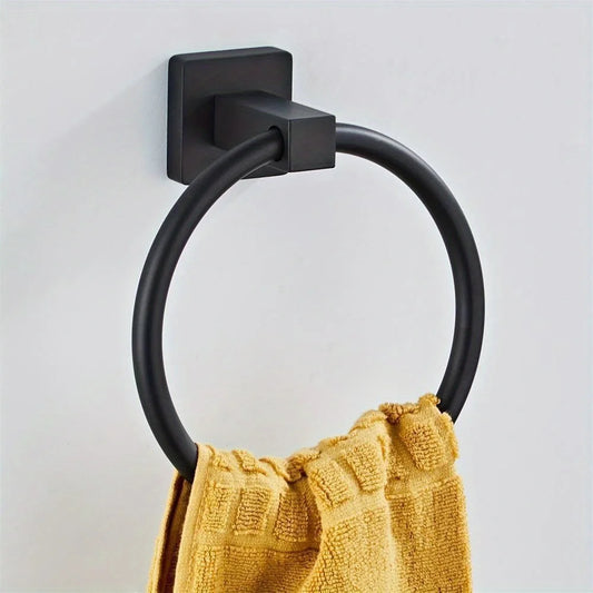 Wall Mounted Round Stainless Steel Towel Ring For Bathroom Kitchen
