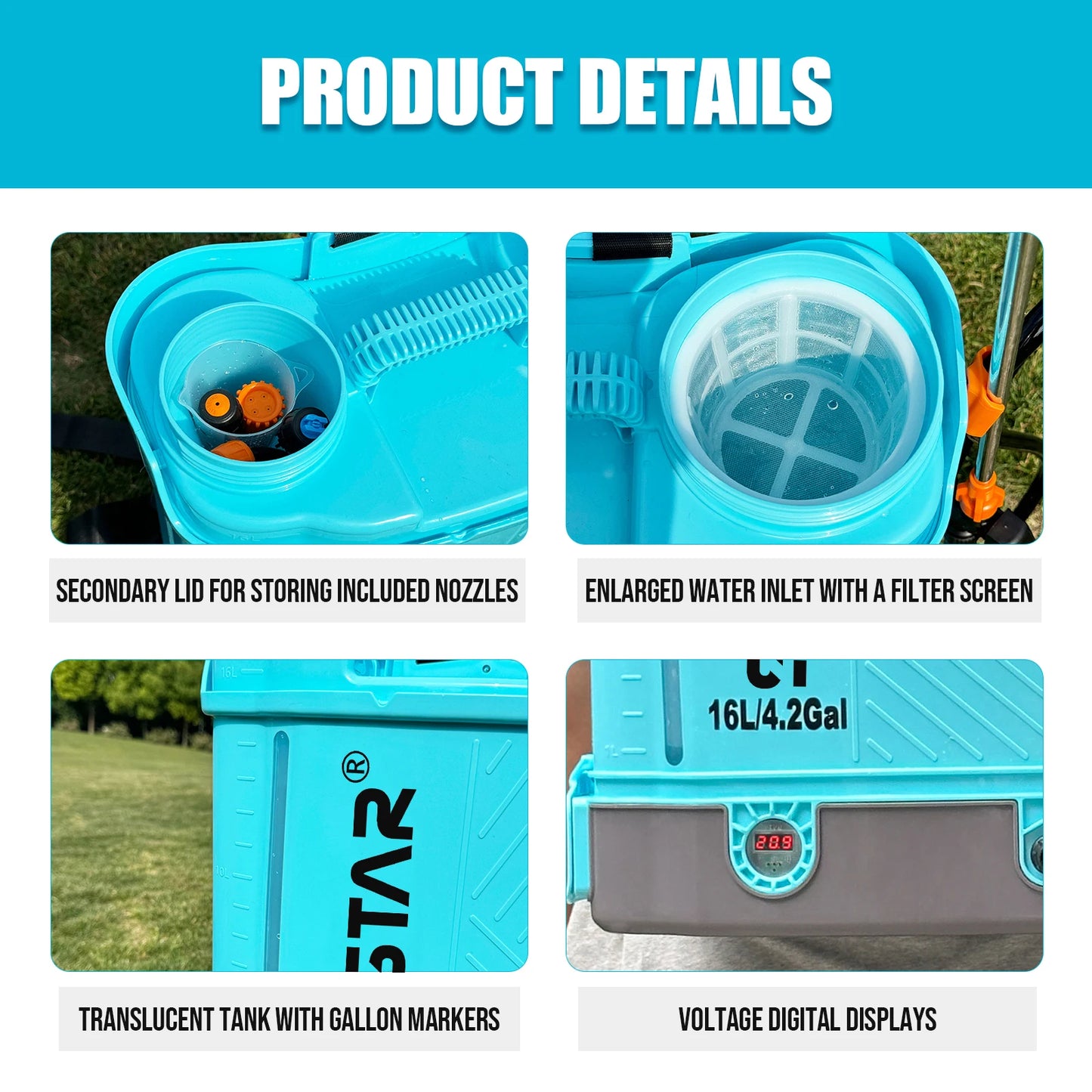 Battery Powered Backpack Sprayer Compatible With Makita 18V Charger Included