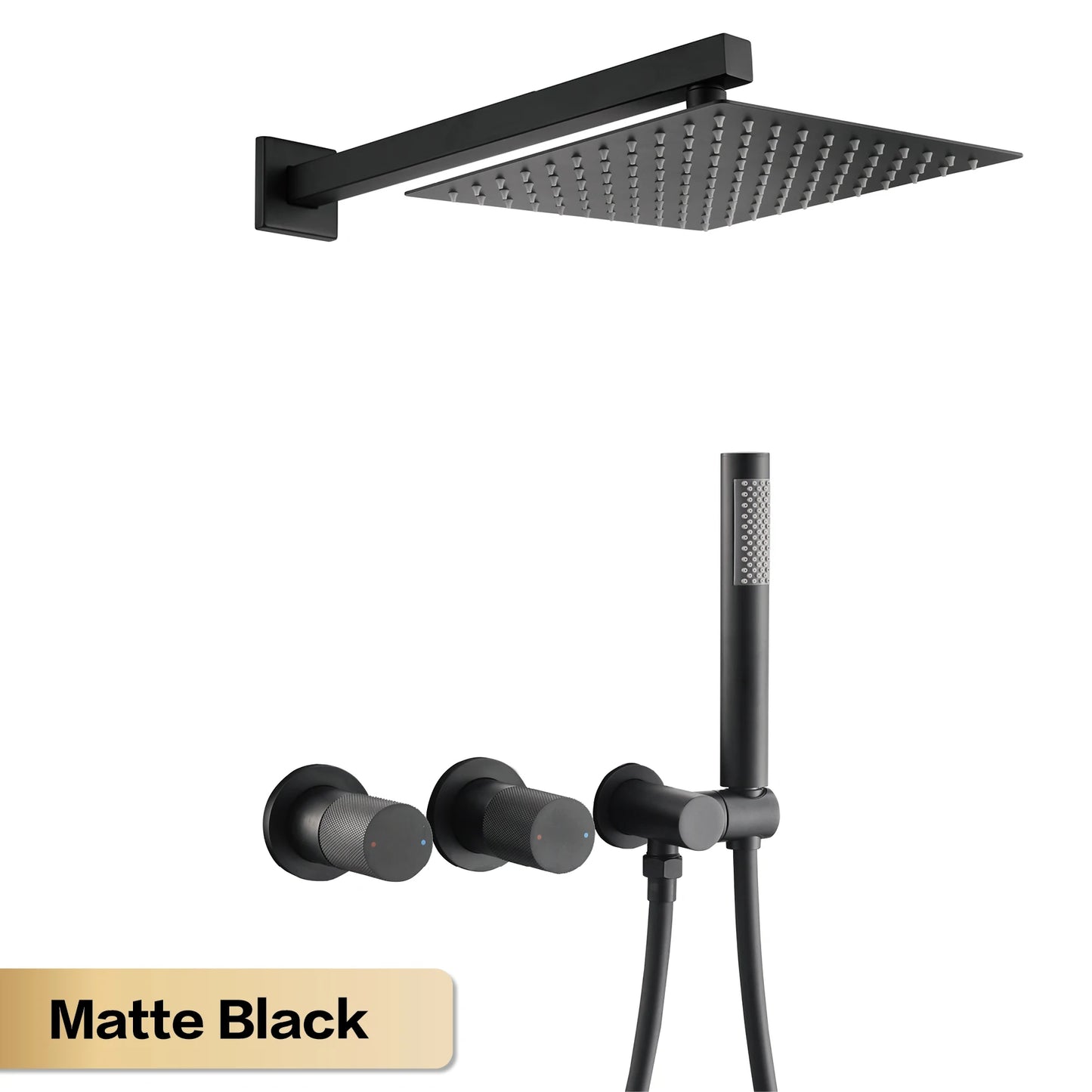 Aitana Luxury Brass Wall Mounted Shower System With Dual Spray