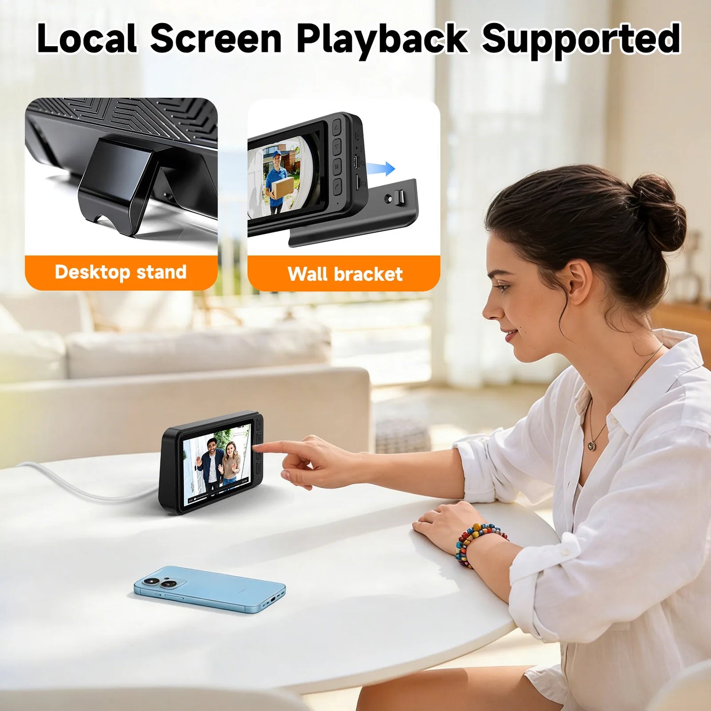 Video Doorbell HD With Night Vision Local Storage 128GB