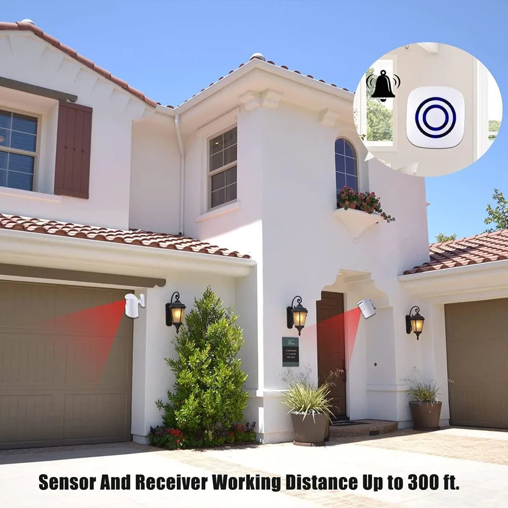 Long Range Wireless Driveway Alarm With 4 Motion Detectors