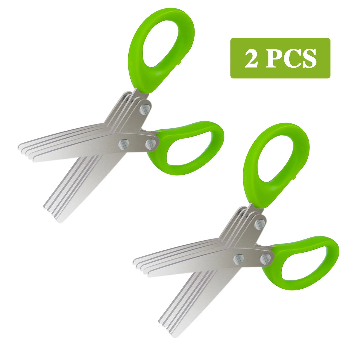 Stainless Steel Kitchen Scissors 5 Layered Onion And Herb Shredder