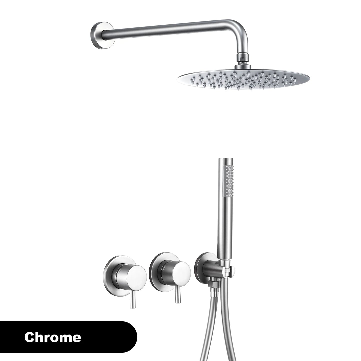 Gestana Luxury Brass Wall Mounted Shower System With Dual Handles