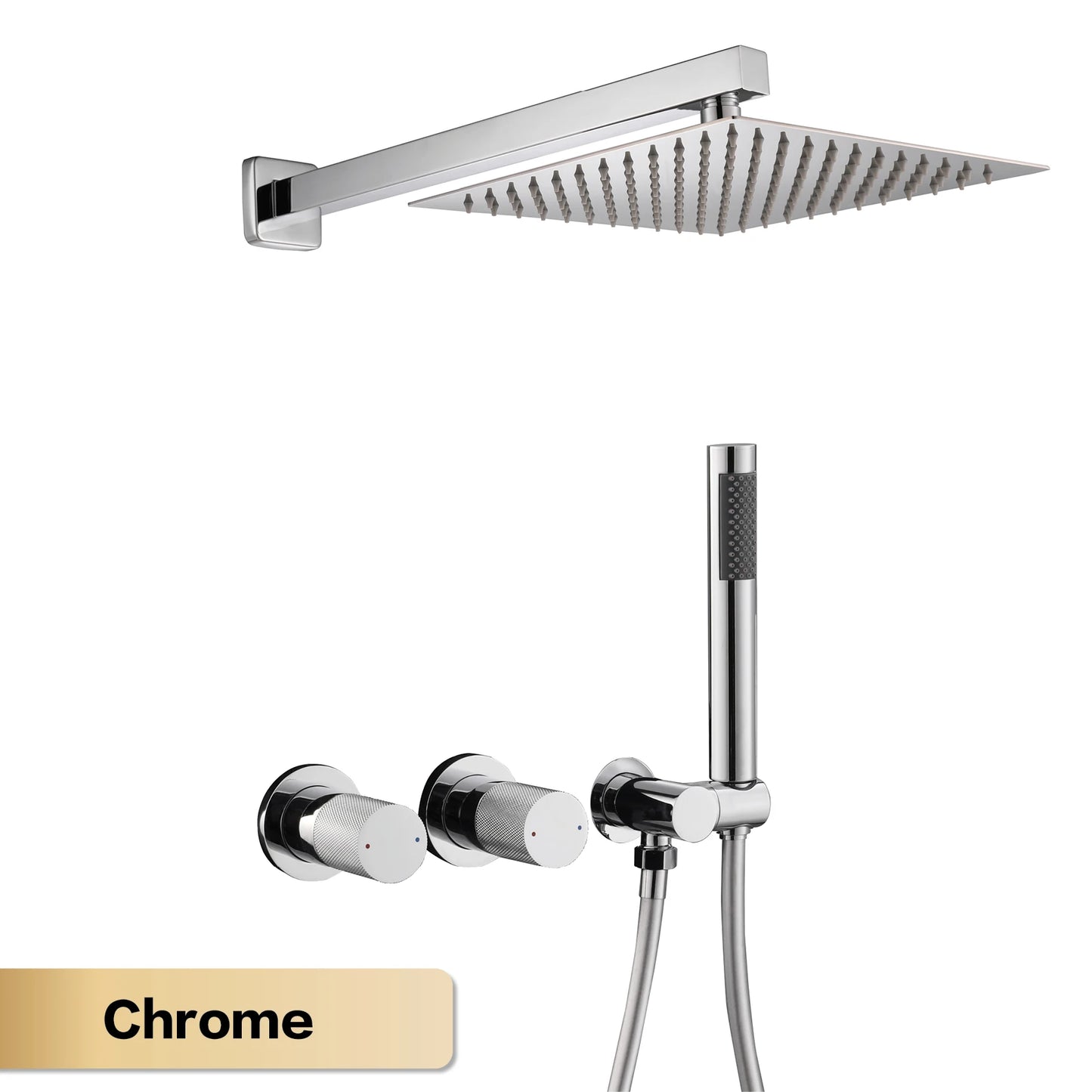 Aitana Luxury Brass Wall Mounted Shower System With Dual Spray