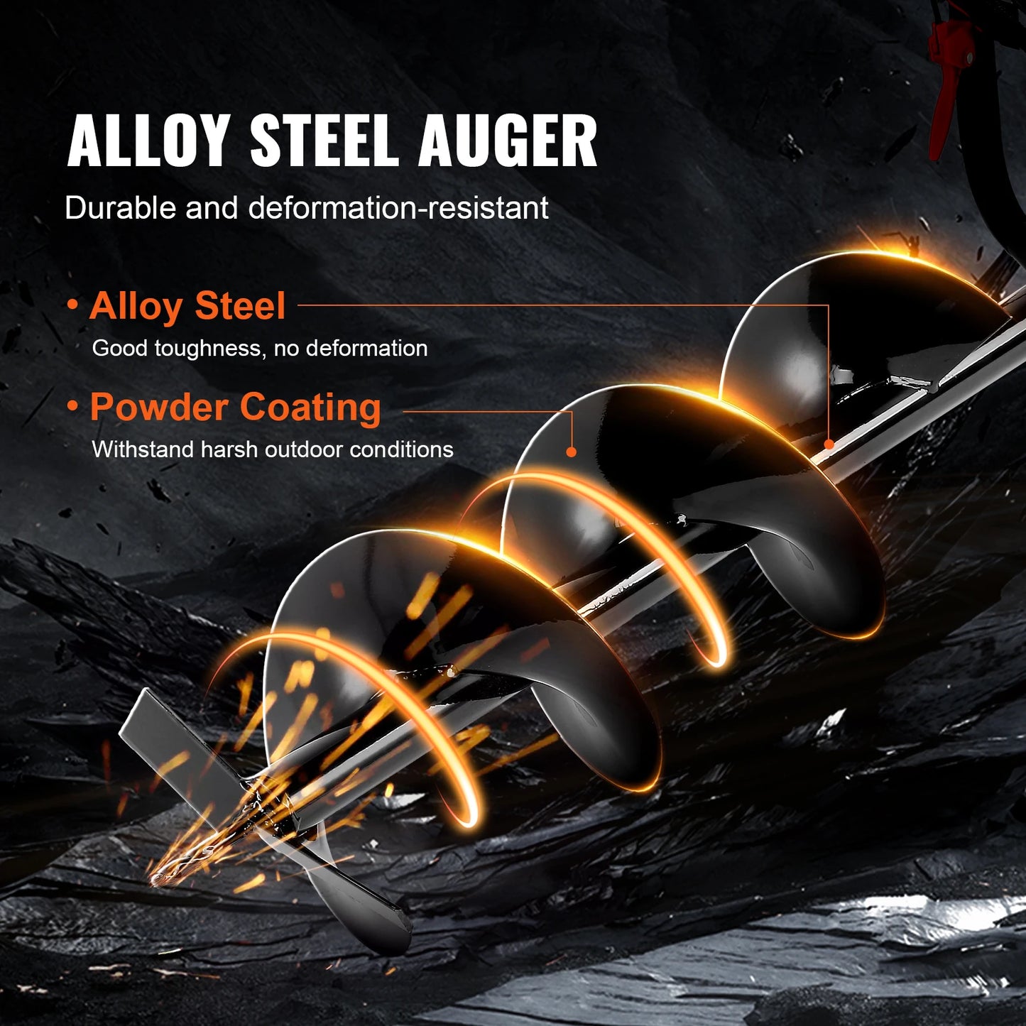 SucceBuy Gas Powered Post Hole Digger 43cc Earth Auger