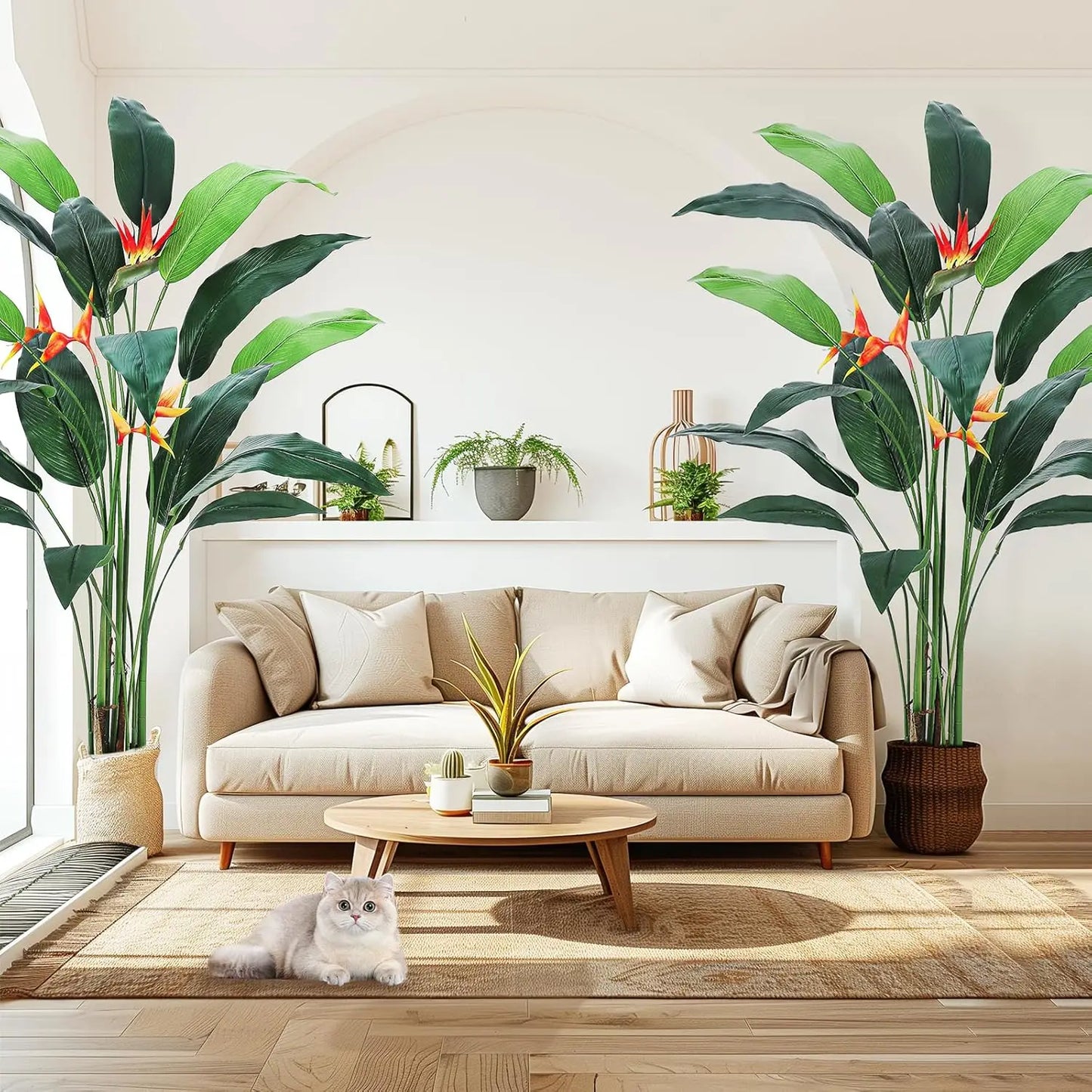 Studyset Artificial Bird Of Paradise Plant Faux Palm Outdoor Decor