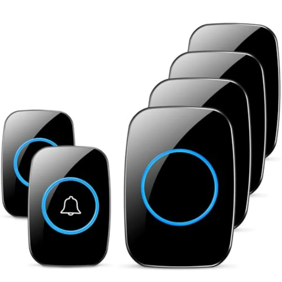 Wireless Doorbell Kit Waterproof 1000 Feet Range 60 Chimes