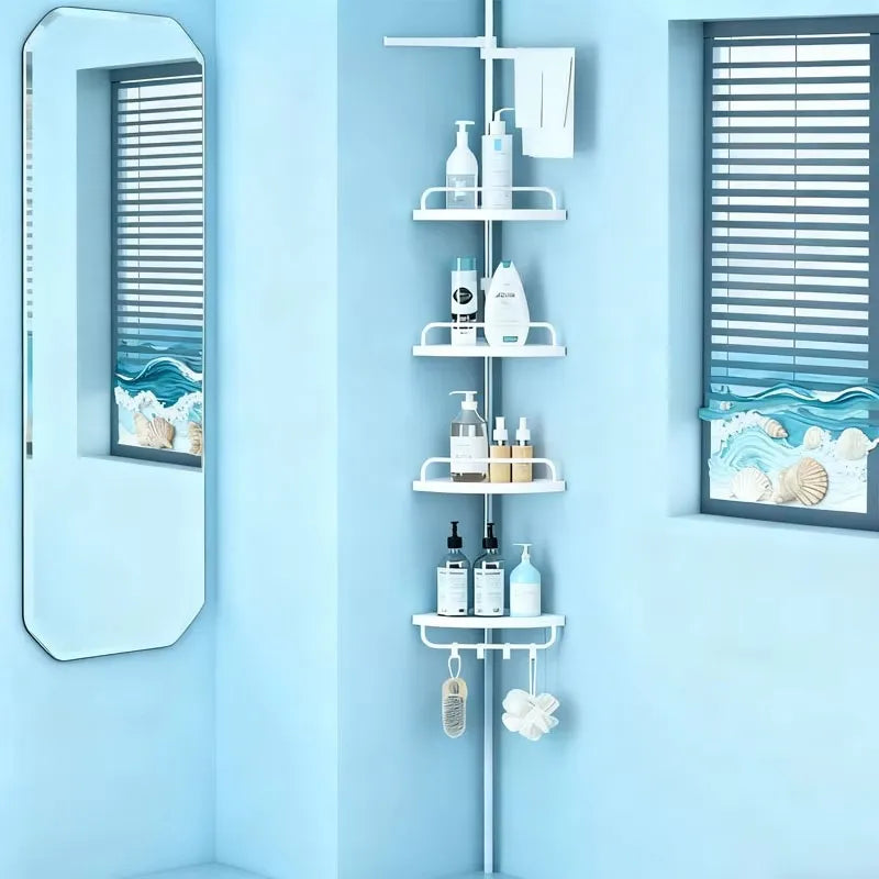 Corner Shower Bar Organizer Waterproof Rack For Bathrooms