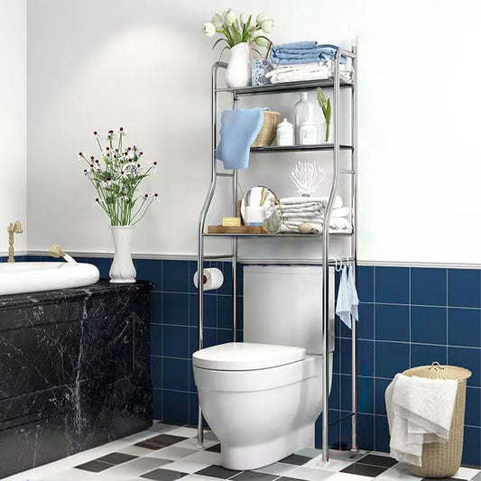 Studyset Over Toilet Storage Shelf Freestanding Stainless Steel Paper Holder