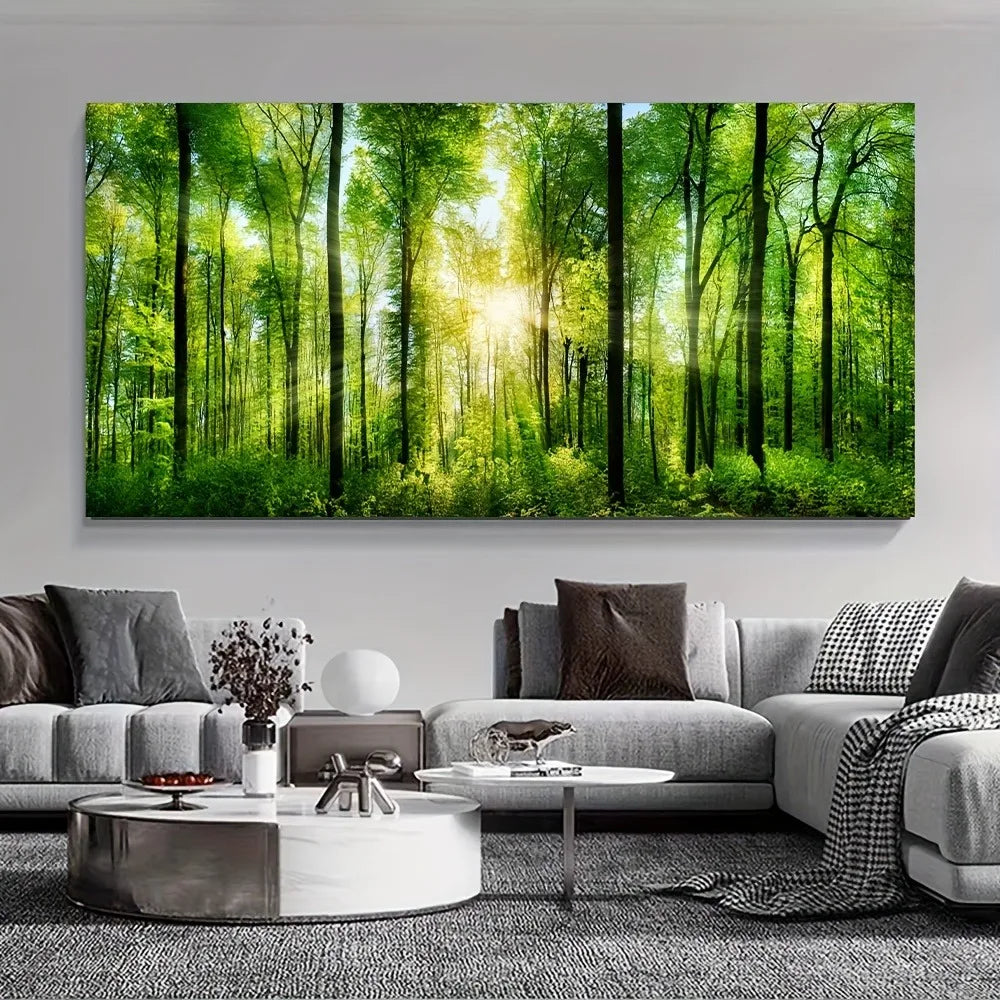 Inspired Oil Painting Art Classic Abstract Pine Wood Frame