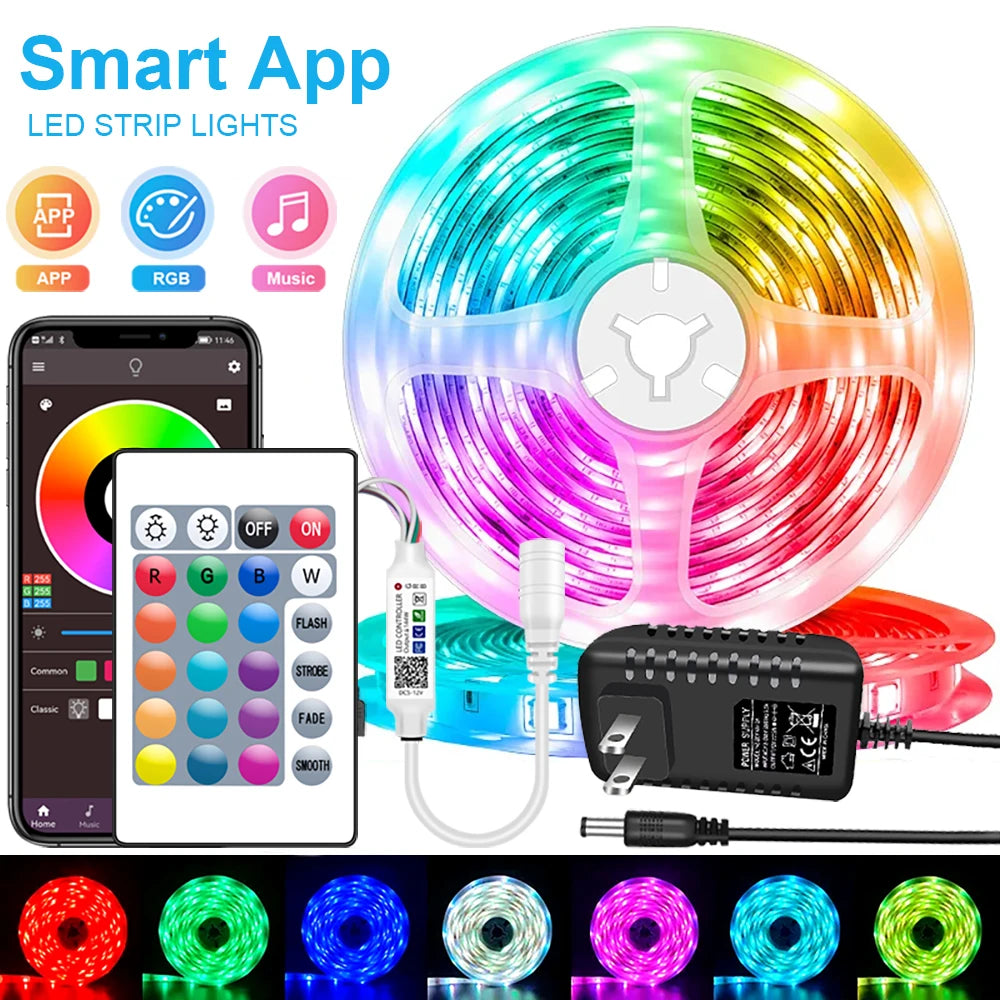 LED Strip Lights RGB 5050 Bluetooth App Control DC 12V
