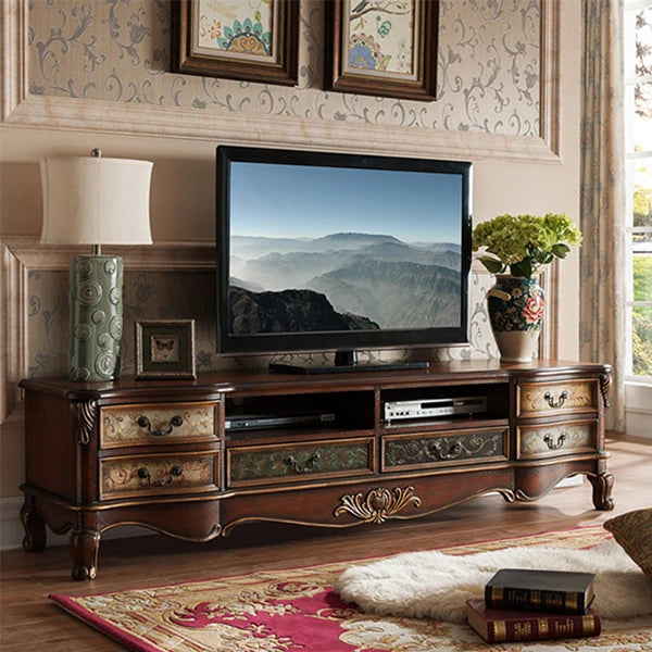 DUTRIEUX Vintage Storage TV Stand Nordic Wood Cabinet