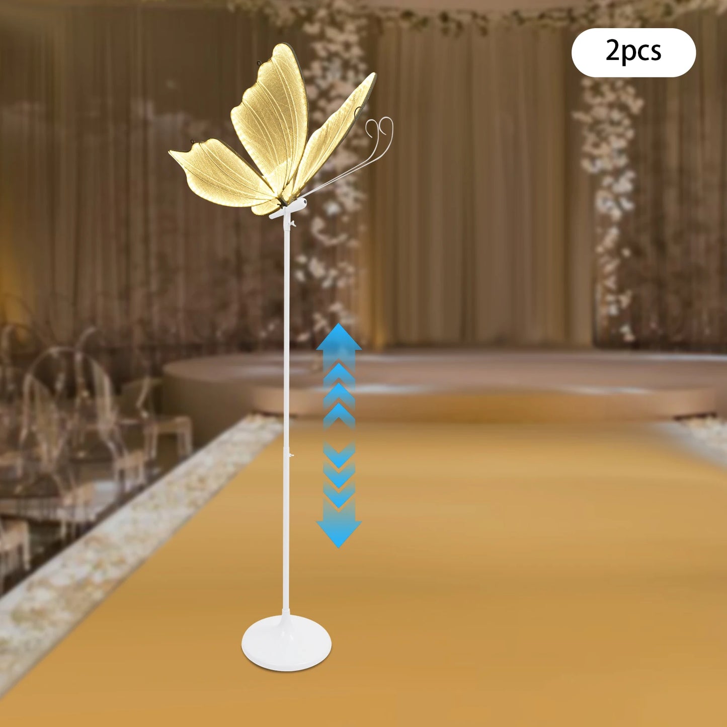Romantic Butterfly Floor Lamp With LED Lights For Home Decoration