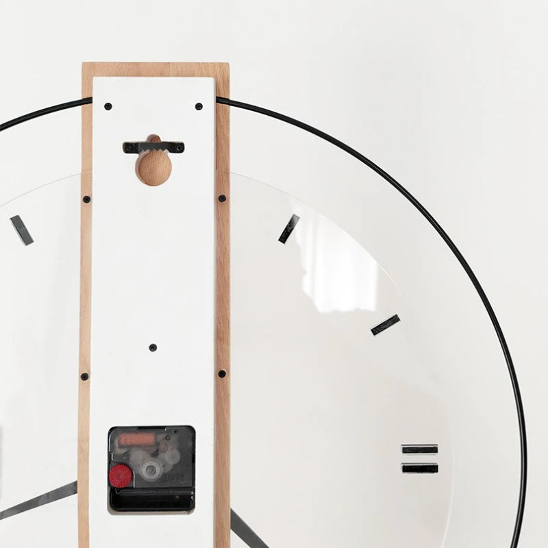 Solid Wood Silent Wall Clock Modern Nordic Home Decor