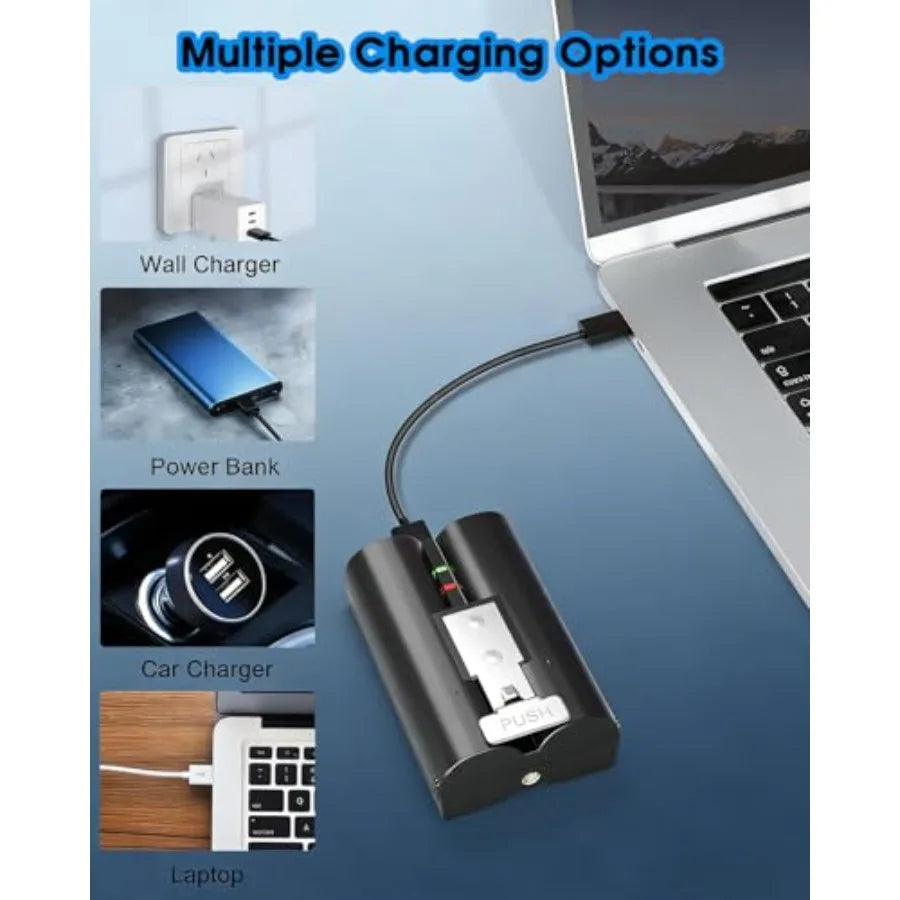 3 Pack Battery Replacement 6040mAh With Dual Charging Station