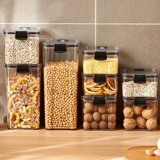 Sealed Jars Kitchen Grain Storage Organizer Plastic Moisture Proof Box