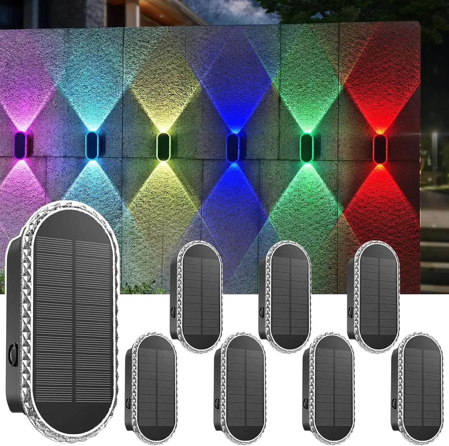 SZRSTH IP65 Solar Fence Lights With 3 Modes