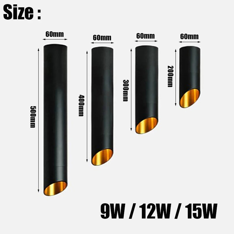 Cylinder Dimmable LED COB Ceiling Lights AC85~265V 9W 12W 15W Surface Mounted Downlights Kitchen Living Room Bbedroom Hotel