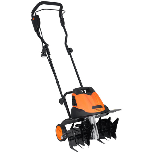 SucceBuy 12 Amp Electric Tiller Cultivator With Manganese Steel Tines