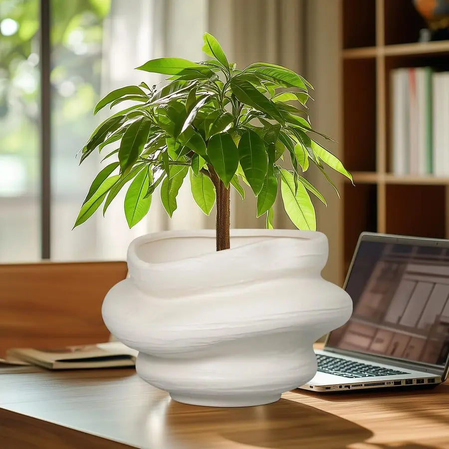 Ceramic Plant Pots Bonsai For Indoor Plants With Drainage Hole