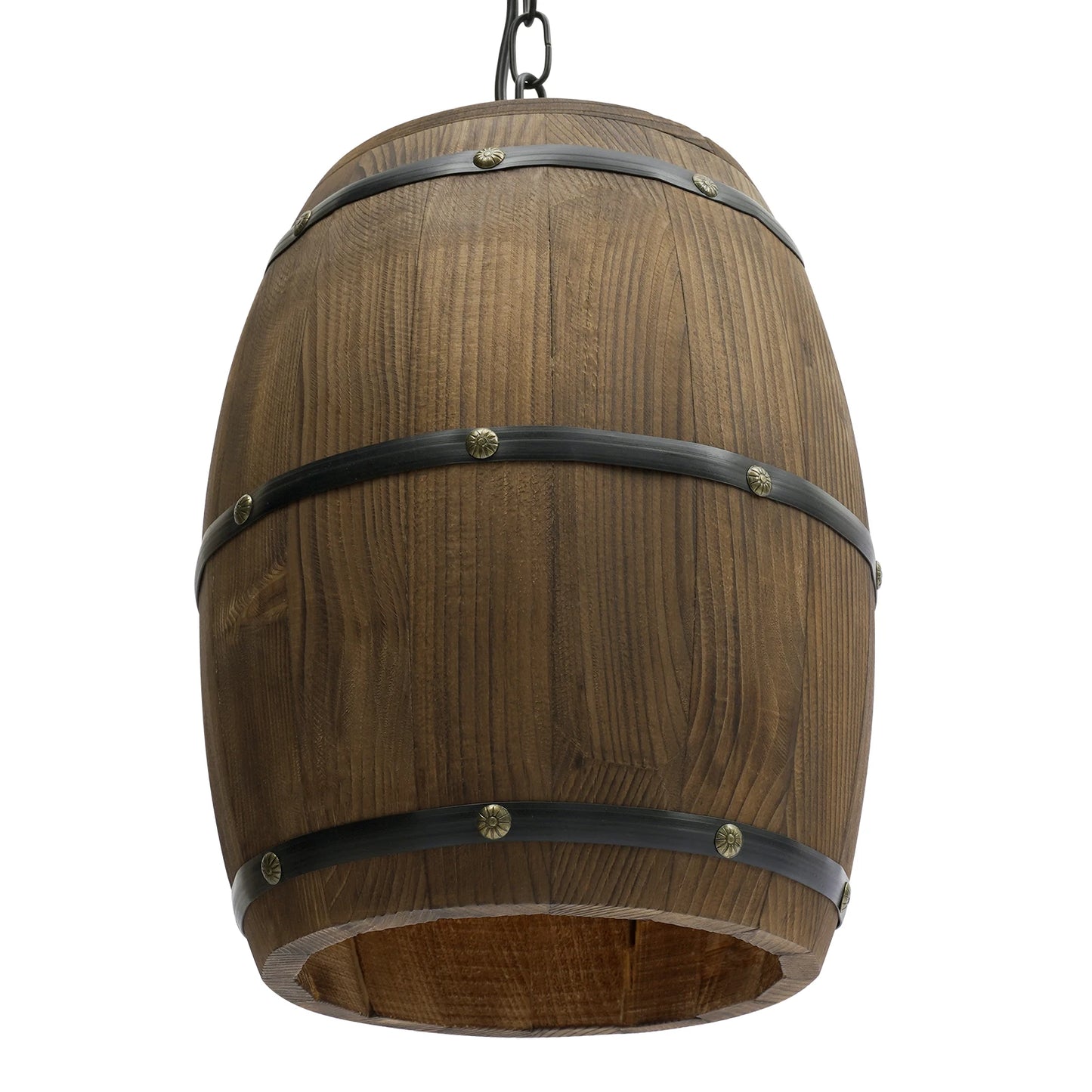 Retro Wood Wine Barrel Pendant Light Industrial Ceiling Lamp