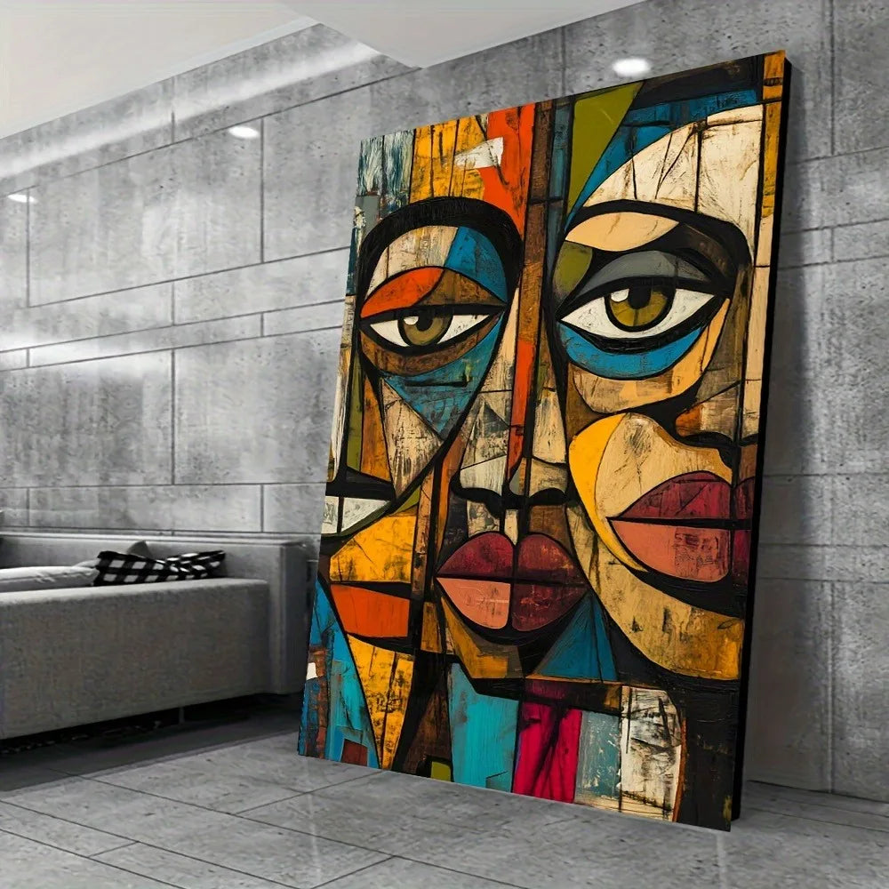 Frameless Modern African Abstract Art Canvas Print For Interiors