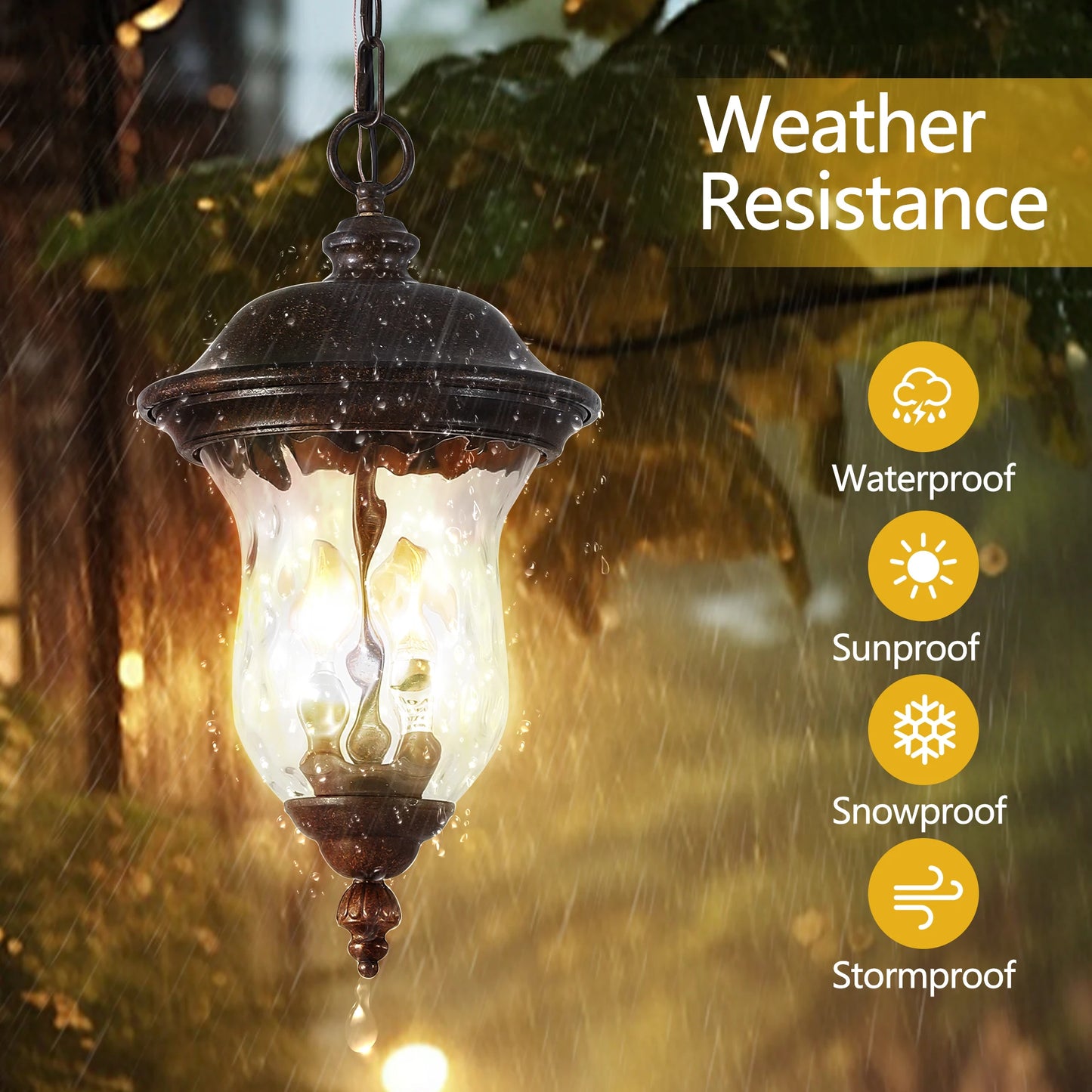 Large Outdoor Sconce Lights, 19 Inch  Black Outdoor Lanterns Waterproof for Front Porch Garage Balcony Switch Control
