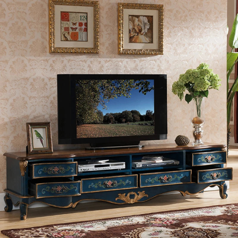 DUTRIEUX Vintage Storage TV Stand Nordic Wood Cabinet