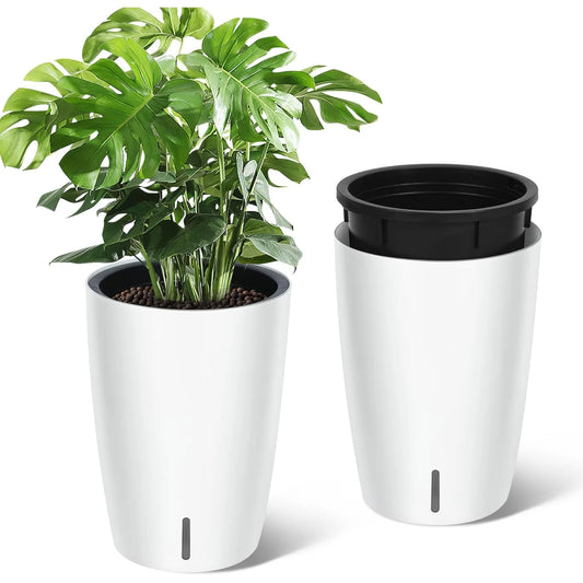TWISTER.CK Self-Watering Planters With Water Level Gauge For Greenery