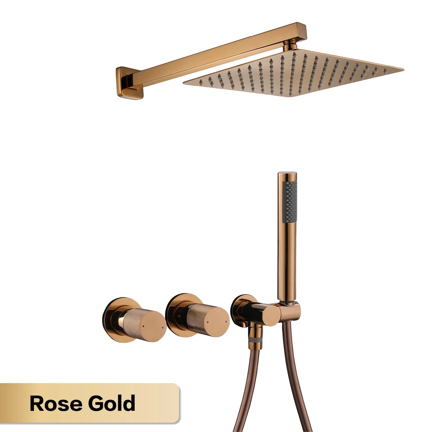 Aitana Luxury Brass Wall Mounted Shower System With Dual Spray