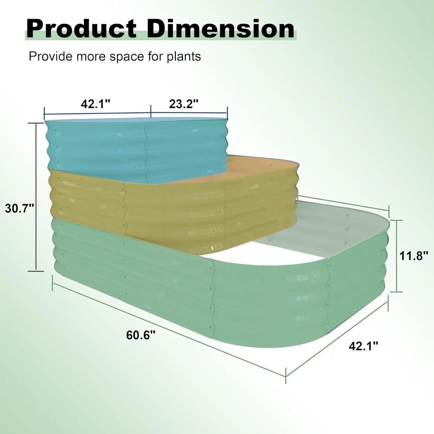 None Galvanized Raised Garden Bed Metal Planter Box