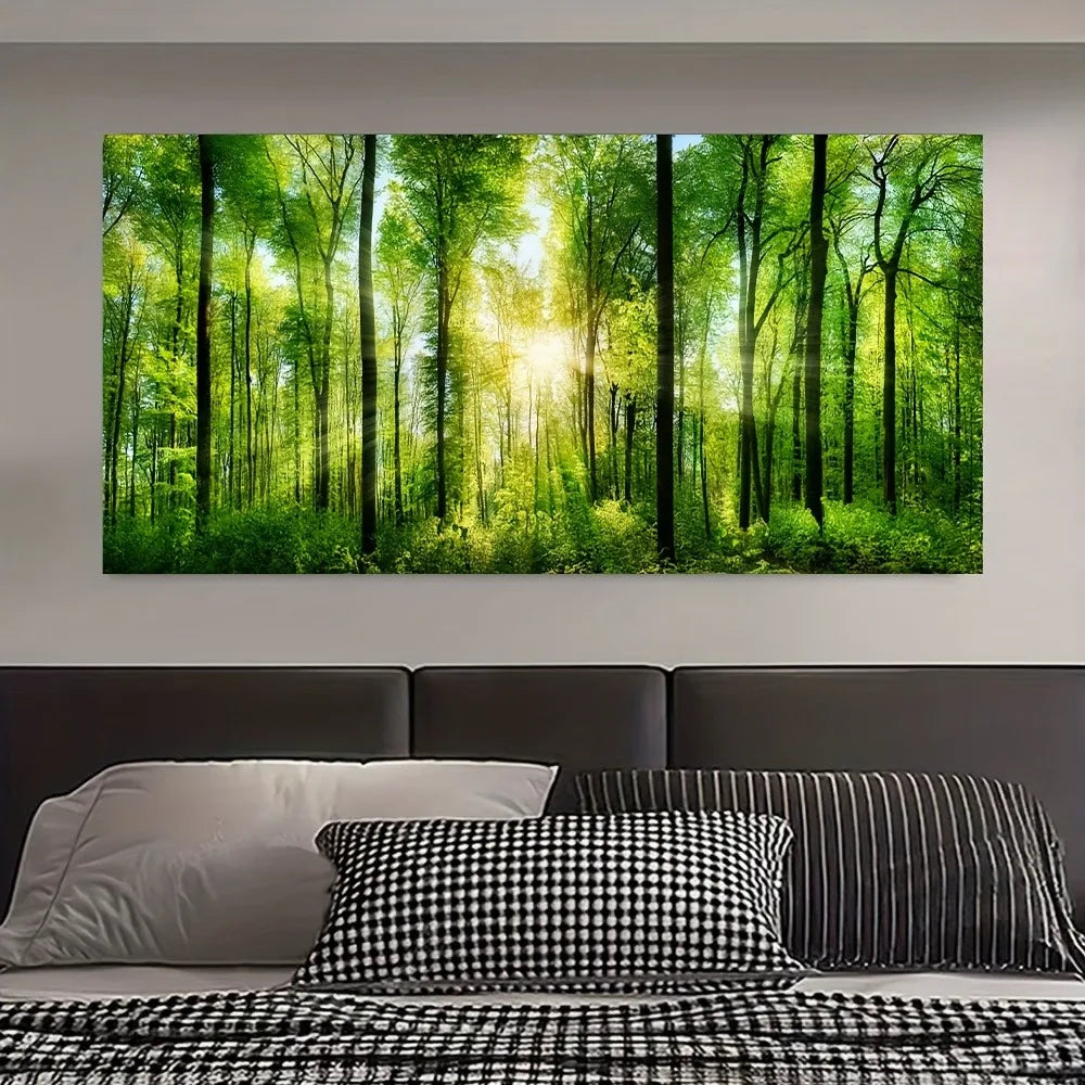 Inspired Oil Painting Art Classic Abstract Pine Wood Frame