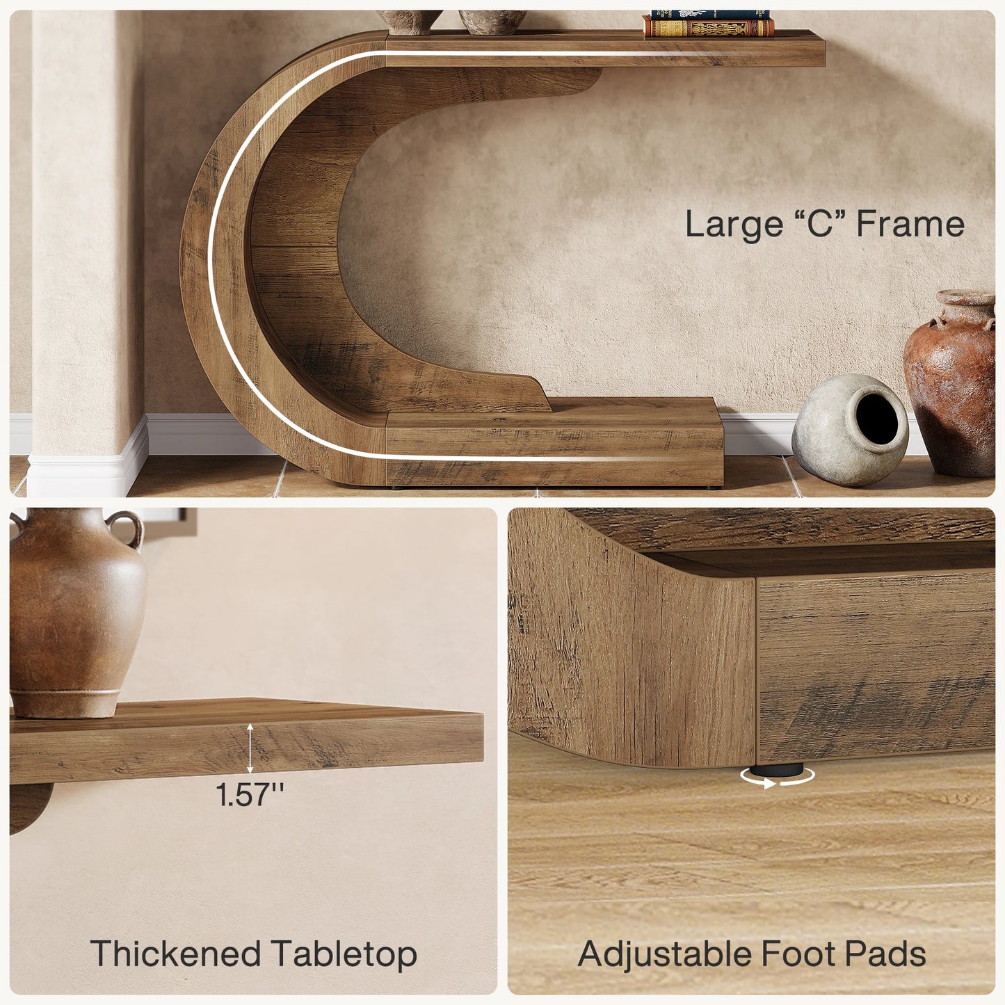 Tribesigns Mid Century Console Table for Entryway and Living Room