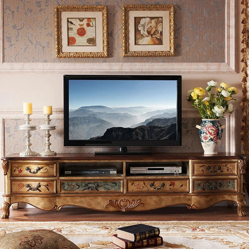 DUTRIEUX Vintage Storage TV Stand Nordic Wood Cabinet