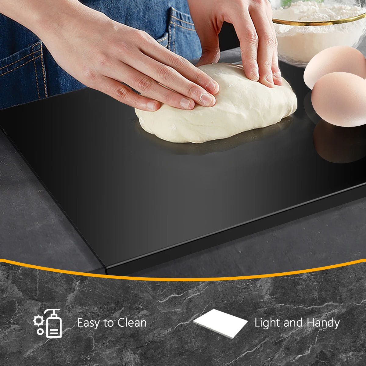 Acrylic Cutting Board With Lip Anti Slip Kitchen Board