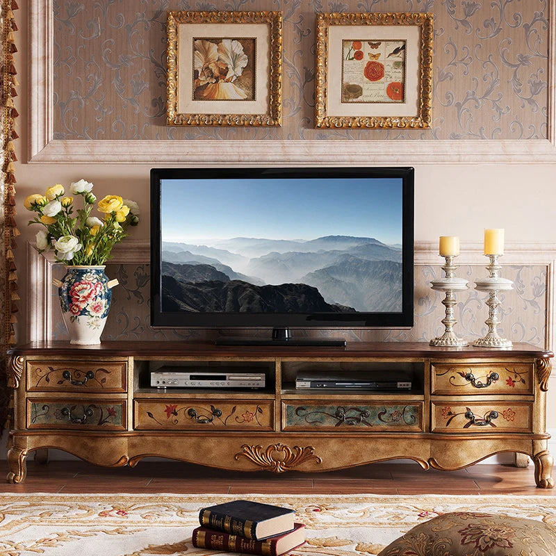 DUTRIEUX Vintage Storage TV Stand Nordic Wood Cabinet