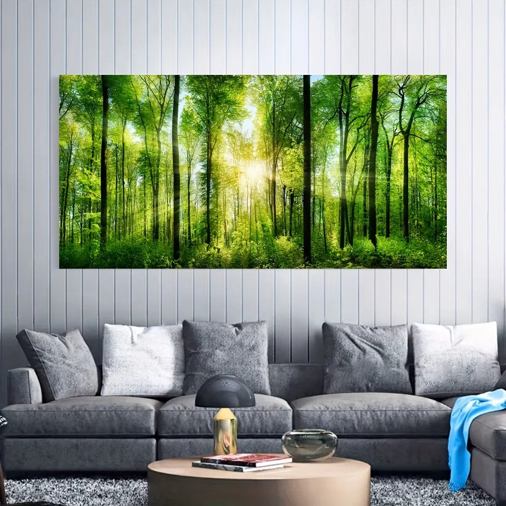 Inspired Oil Painting Art Classic Abstract Pine Wood Frame