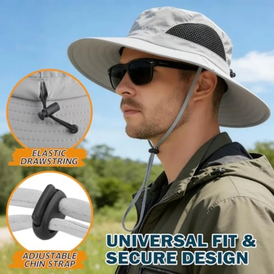 UPF Fifty Plus Waterproof Packable Bucket Hat For Men And Women Polyester