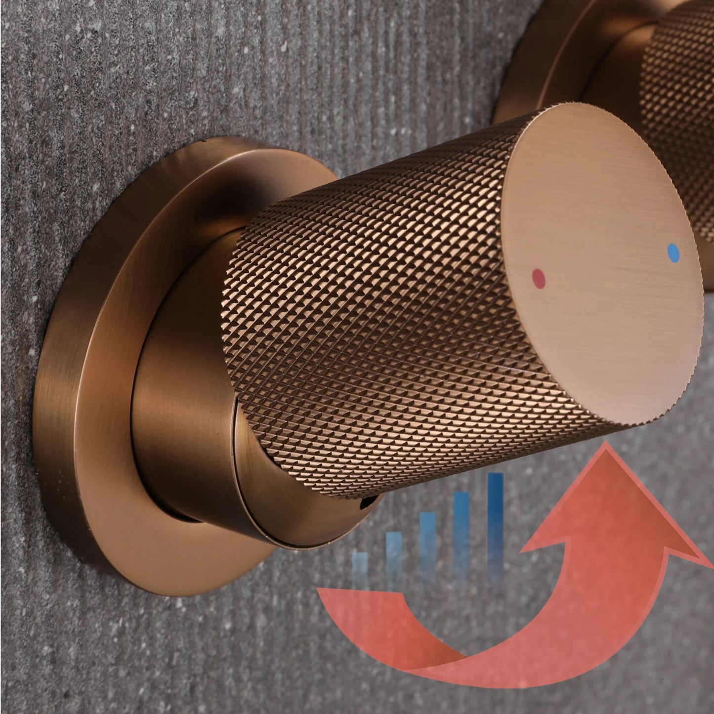 Aitana Luxury Brass Wall Mounted Shower System With Dual Spray
