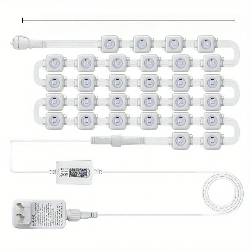 MIMIRGB Eaves Lights Outdoor LED String Strip With App Control