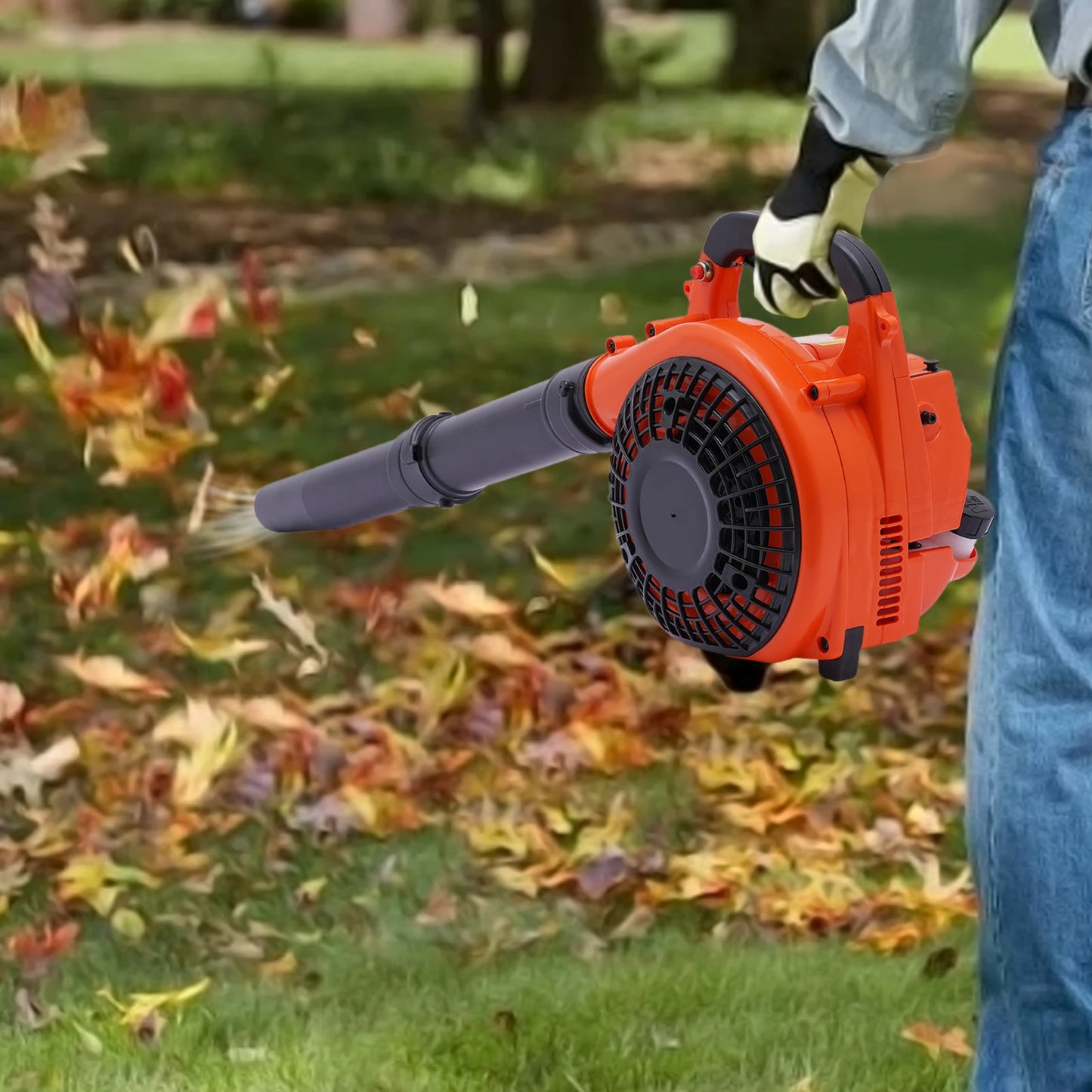 Gas Leaf Blower 25.4cc 2 Stroke Handheld Commercial Yard Tool