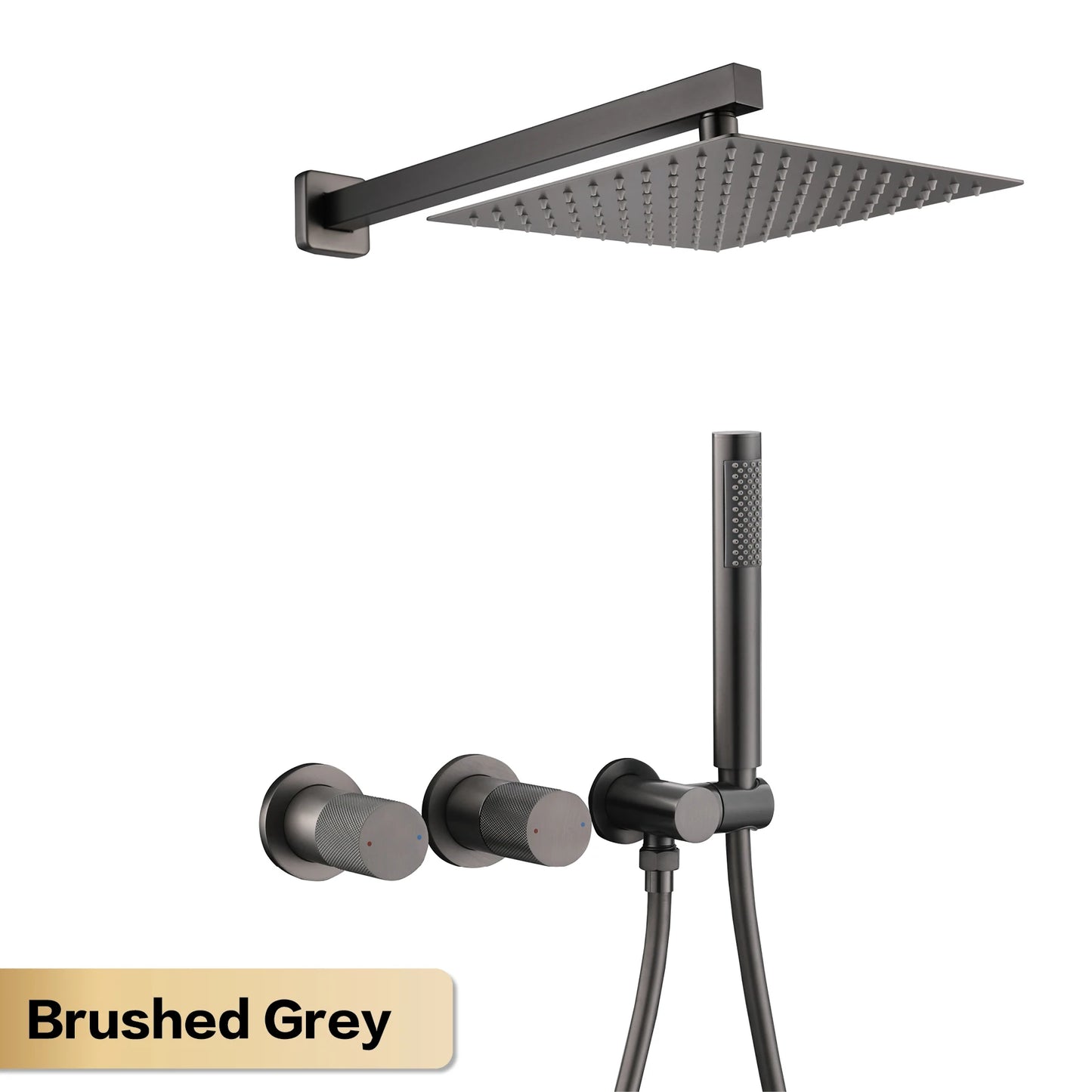 Aitana Luxury Brass Wall Mounted Shower System With Dual Spray